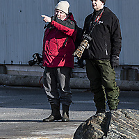 To kjente fjes prater foto under utflukt mars 2014
