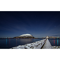 Vinternatt over Lepsøyrevet fyr - Monica Elise Vestre